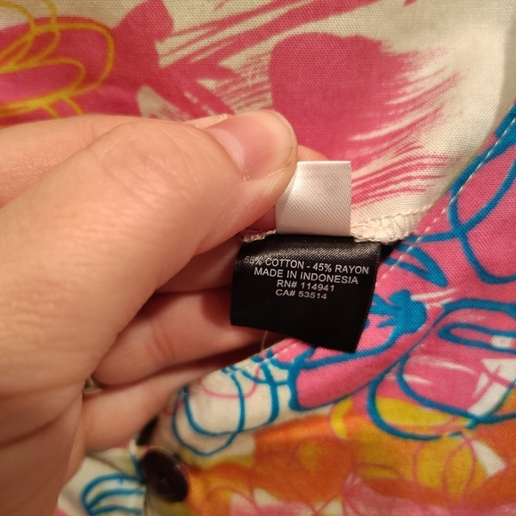 Tiki Palm NWT Colorful Floral Button Down Sleeveless Dress Sz XXL Resortwear - Picture 4 of 6